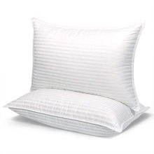 GC Hot sale Anti-dust and Hypoallergenic Hotel Luxury Plush Gel White Stripe Pillow for Sleeping Pillows